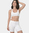 Enamor Mid Rise Mid Thigh Length Fabulous Inners Shorts For Women - Hugged Fit, Stretch Cotton - E032 (White)