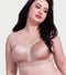 Enamor Full Figure Satin Minimizer Bra - Non-Padded, Non-Wired, High Coverage - F148 (Rose Skin)