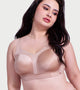 Enamor Full Figure Satin Minimizer Bra - Non-Padded, Non-Wired, High Coverage - F148 (Rose Skin)