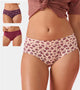 Enamor CR17 | Pack of 3 | Chic Stretch Cotton, All Day Comfort, Mid Waist Hipster Panty for Women - Naturally Breathable, Antimicrobial with Stain release, Inner Elastic, Full Coverage - (Multicolorprint-Color May Vary)