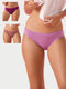 Enamor CB09 Chic Cotton, All Day Comfort, Low Waist Bikini Panty for Women - Inner Elastic, Regular Coverage- Pack of 3 (Multicolorsolid)