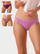 Enamor CB09 Chic Cotton, All Day Comfort, Low Waist Bikini Panty for Women - Inner Elastic, Regular Coverage- Pack of 3 (Multicolorsolid)