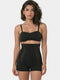 Enamor Cotton Bonded Shapewear for Women, High Waist, Ultra Smooth Everyday Tummy Shaping Shorty - BR13 (Black)