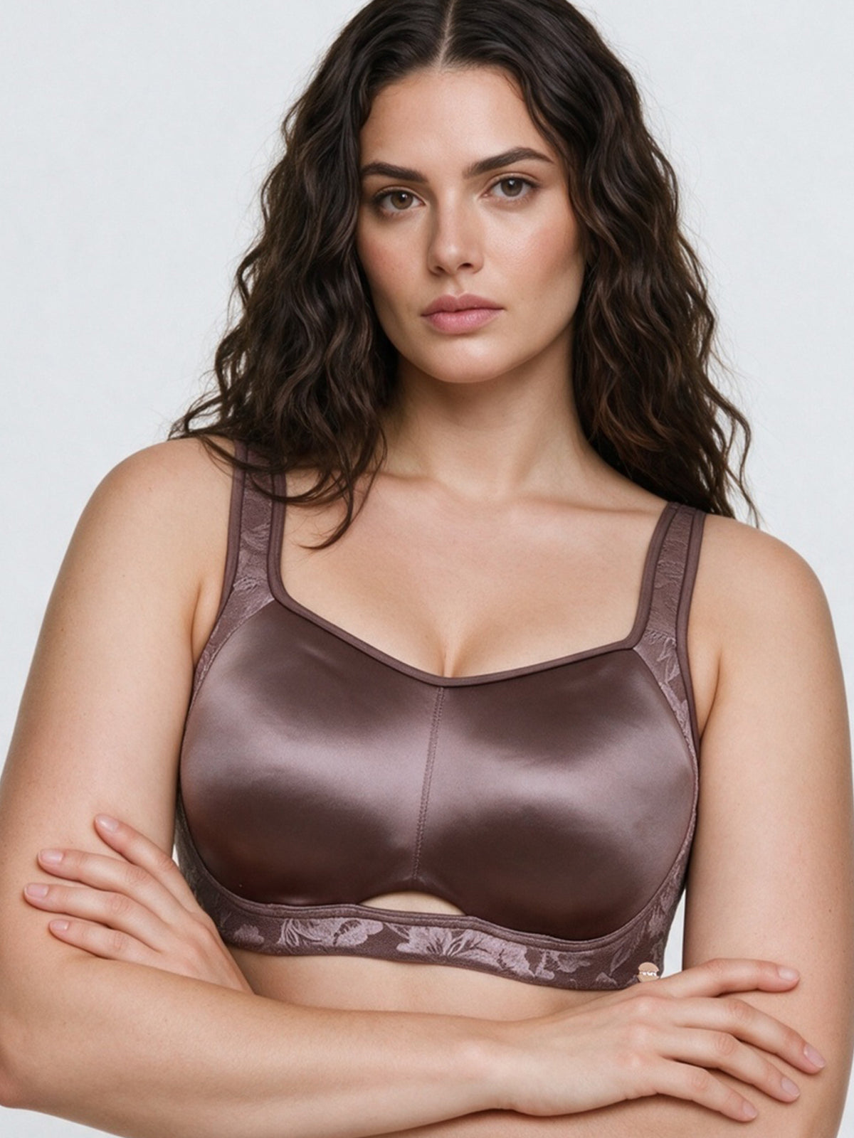 Enamor Ultimate Full support Side-Shaping Luxe Bra – F248, Minimizing Effect, Breathable Comfort, Full Coverage (Pepper Corn)