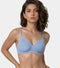 Enamor Innovations Fabcool Encircled  Side Support Shaper, Non Padded, Wirefree, High Coverage, Women's Cotton Everyday Bra  - A042 (Available in Plus Sizes) (Chambray Melange)