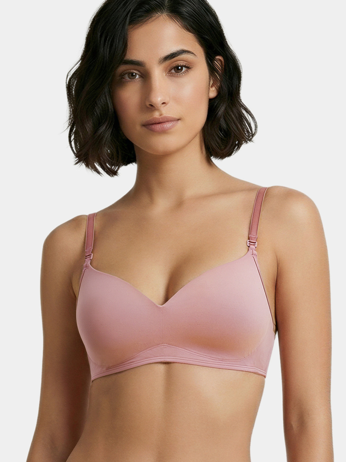 Enamor Women's Everyday  Balconette T-Shirt Bra - Eco fabric, Padded, Wirefree, Medium Coverage  - F131 (Nostalgia Rose)