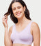 Enamor Innovations Flexifree, Plunge, Ultra Comfort Women's  Bralette - No-Pinch, No-Dig, 360 Degree Flex, Seamless Lift, Fixed cup, Padded, Wirefree, High Coverage  - F137 (Pastel Lilac)