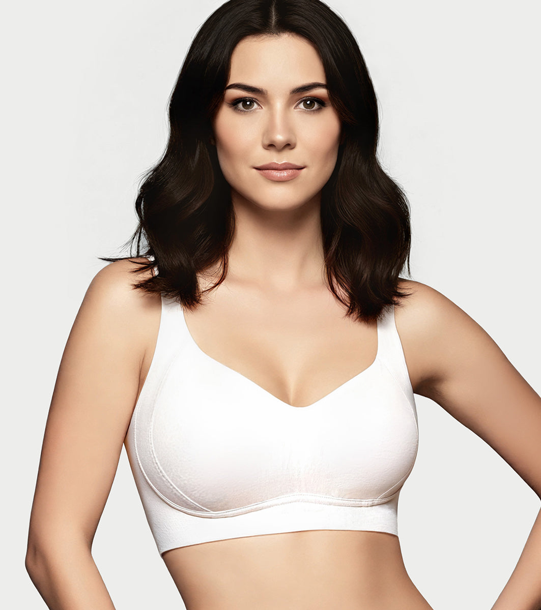 Enamor Bamboo Cotton A077, Side Support, Everyday Women's T-Shirt Bra - 3X Softer, 4X more Absorbent, Antimicrobial, Padded, Wirefree, Full Coverage (Pearl Blush)