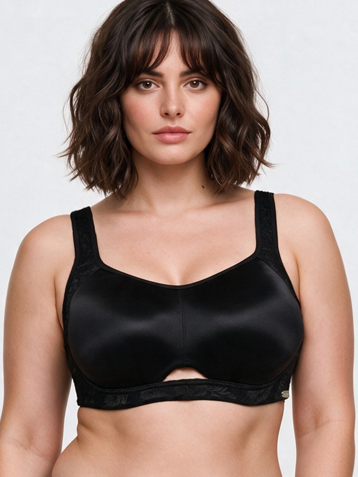 Enamor Ultimate Full support Side-Shaping Luxe Bra – F248, Minimizing Effect, Breathable Comfort, Full Coverage (Black)