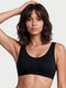 Enamor Innovations  Easy Fit, Antimicrobial, Front Double Layer ,Women's Cotton Beginner's Bra - Pop-On Style, Non Padded, Wirefree, High Coverage  - BB01 (Black)