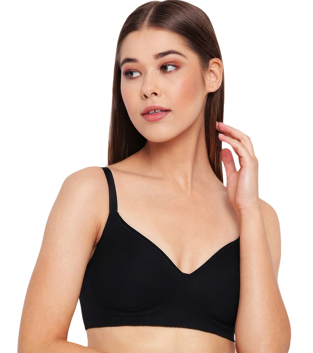 Enamor Innovations Transform Ultralight, Everyday Women's Minimizer Bra -Super lift, Non-Padded, Wirefree, Full Coverage - A042 (Available in Plus Sizes) (Black)