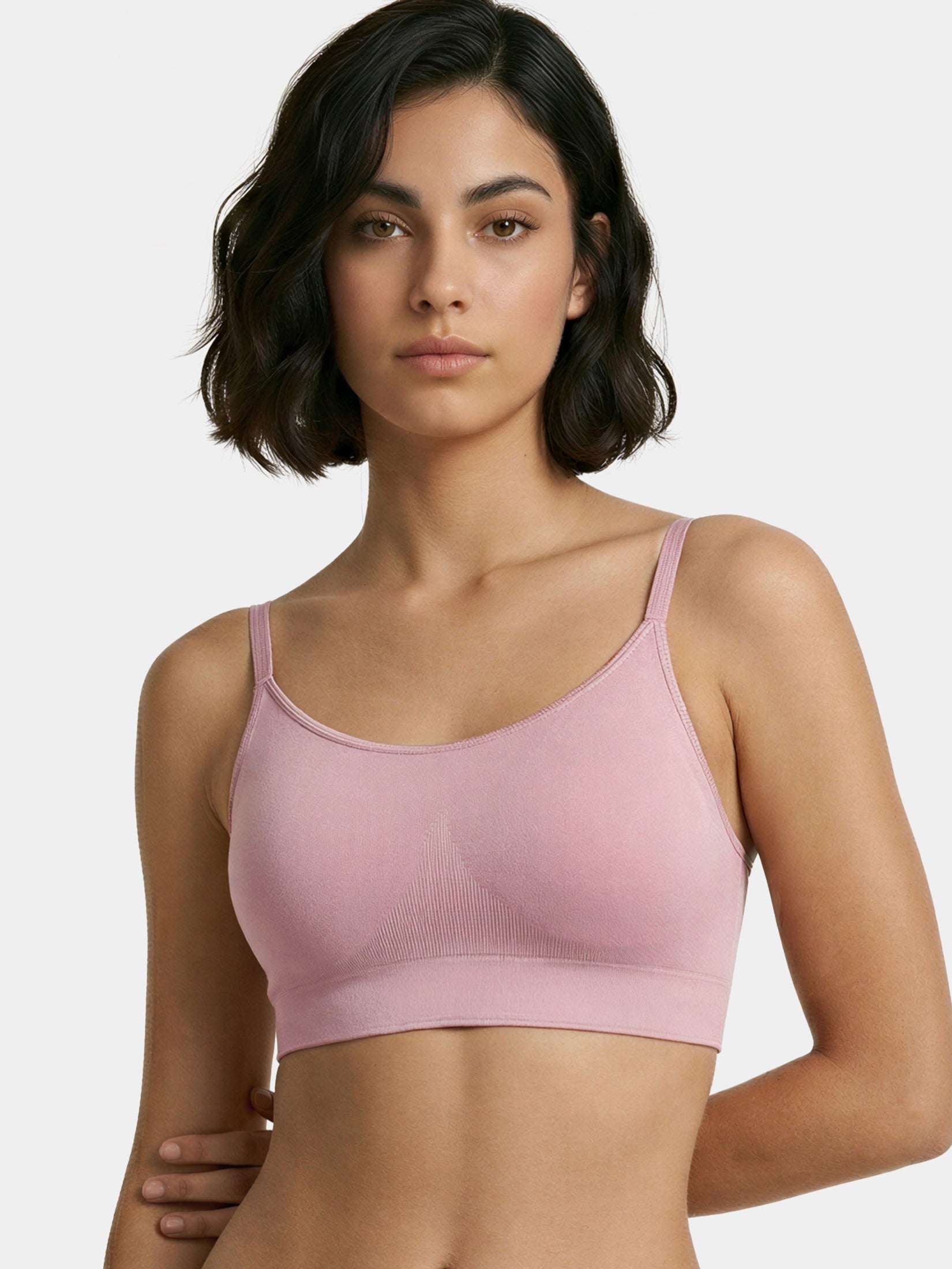 Enamor FlexiFree F037 Ultimate Comfort Seamless No -pinch T-shirt Bra for Women- High Coverage, Padded and Wirefree - Orchid Smoke
