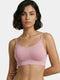 Enamor FlexiFree F037 Ultimate Comfort Seamless No -pinch T-shirt Bra for Women- High Coverage, Padded and Wirefree - Orchid Smoke