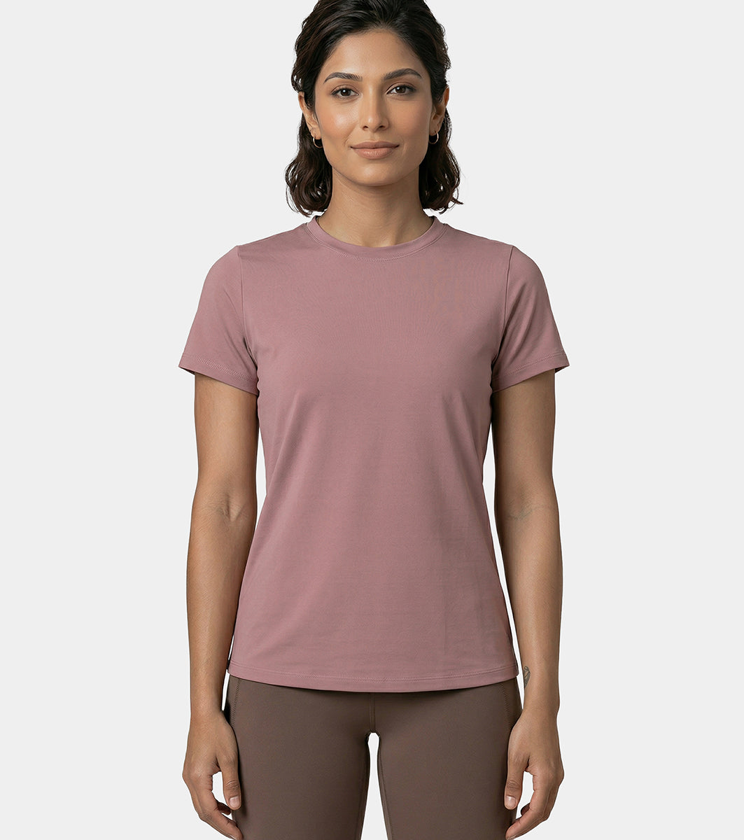 Enamor Relaxed Tee, Relaxed Fit, Round Neckline - A316 (Twilight Mauve)