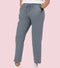 Enamor Mid Rise 7/8th length Drawstring Closure Travel Pants For Women - Relaxed Fit, Quick Dry, Antimicrobial - E068 (Cloud Grey)