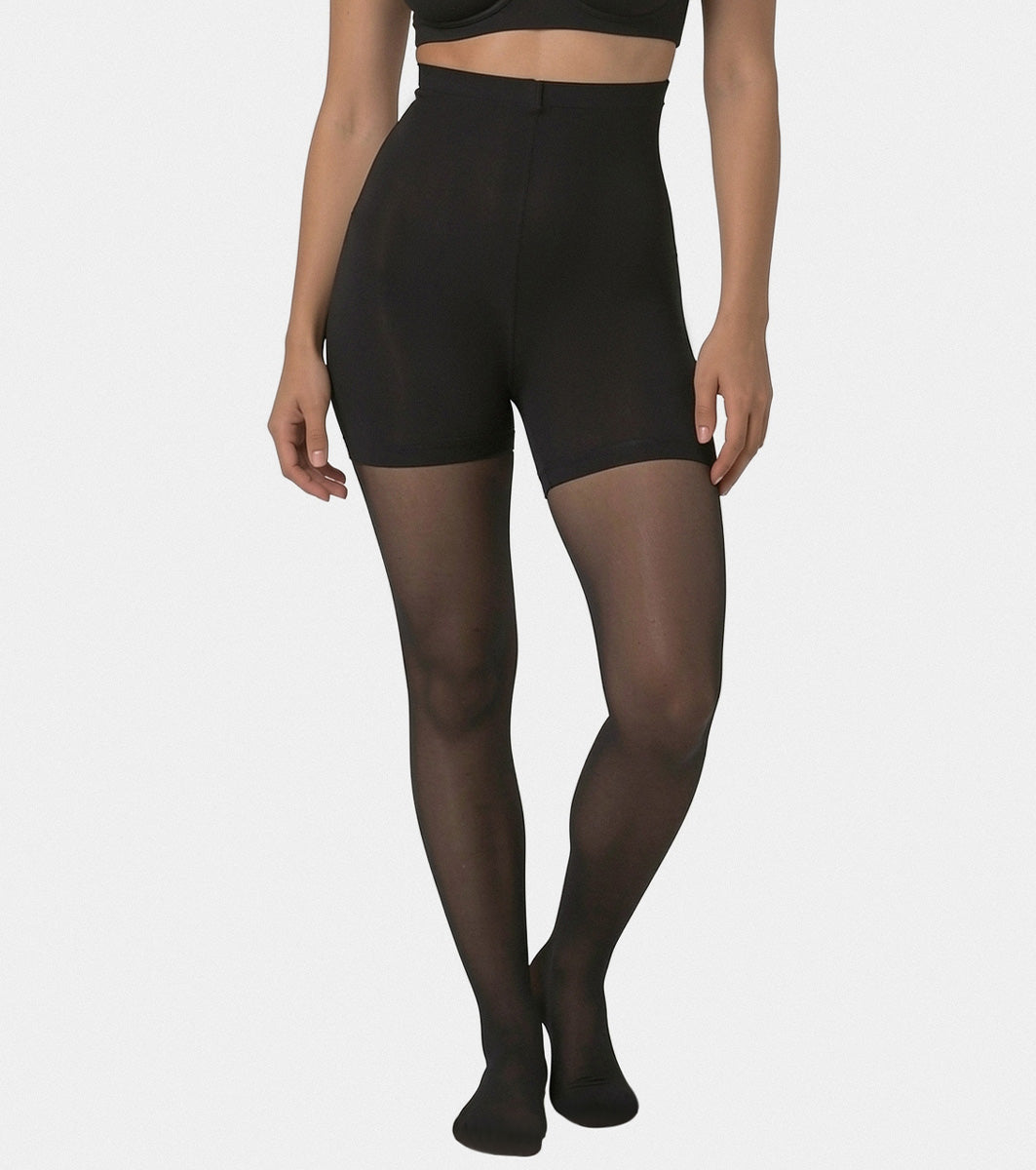Enamor STK01 Sheer Stockings - No Sag Fit, Semi-Sheer Finish, Breathable Comfort, All-Day Elegance - STK01 (Black )
