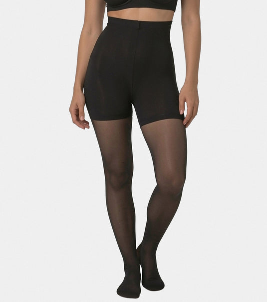 Enamor STK01 Sheer Stockings - No Sag Fit, Semi-Sheer Finish, Breathable Comfort, All-Day Elegance - STK01 (Black )