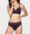Enamor Drip Trim Lace Bikini for Women Low Waist, Lace at Waist - SMP03  (Plum Perfect)