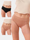 Enamor | Pack of 3 | Bamboo Cotton IP01, Mid Waist Women's Hipster Panty - 3X Softer, 4X more Absorbent, Antimicrobial, No-Pinch Waist, All-Day Comfort (Honey Beige/Jet Black/Honey Beige)