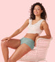 Enamor PS40 Innovations Invisi, All Day Comfort, Mid Waist Boyshorts Panty for Women - No Visible Panty Lines, Breathable, Sweat wicking, Free Cut, Full Coverage -  Pack of 1 (Jadeite)