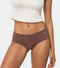Enamor IP02 Innovations Invisi, Fit Flex, No Visible Panty Lines, All Day Comfort, Mid Waist Brief Panty for Women - Breathable Lightweight Fabric, Antimicrobial with Stain Release, Bonded Free Cut, Regular Coverage -  Pack of 1 (Wild Ginger)