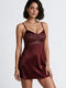 Enamor | 2-Piece Set | Opal Luxe Babydoll Set – N161, Balconette Frame, Lightweight Comfort, Luxe Lace Detailing  (Fig Velvet)