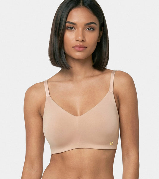 Enamor Ultra-Smoothing Women's Cotton Everyday T-Shirt Bra - No-Pinch, Hidden Lift, Non Padded, Wirefree, High Coverage - A027 (Pale Skin)