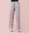 Enamor Mid Rise Full Length Adjustable drawstring Hangout Pant For Women - Relaxed Fit, Combed Cotton - E4A5 (Blue Botanical Print)
