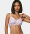 Enamor Innovations Fabcool Encircled  Side Support Shaper, Non Padded, Wirefree, High Coverage, Women's Cotton Everyday Bra  - A042 (Available in Plus Sizes) (Lupine Print)