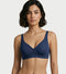 Enamor Bamboo Cotton IO05, Plunge, Everyday Women's T-Shirt Bra - 3X Softer, 4X more Absorbent & Antimicrobial, Padded, Wirefree, High Coverage (Eclipse)