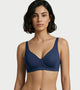 Enamor Bamboo Cotton IO05, Plunge, Everyday Women's T-Shirt Bra - 3X Softer, 4X more Absorbent & Antimicrobial, Padded, Wirefree, High Coverage (Eclipse)