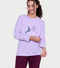 Enamor Full Sleeve Crew Neck Regular Length Pull On Basic Crew T-Shirt For Women - Typographic Print, Soft and Breathable Stretch Cotton - E157 (Lavendula Nature Lover Graphic)