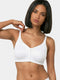 Enamor Innovations Fabcool Full Support Everyday Full Figure Bra - Jiggle Control and Antimicrobial, Non-Padded, Wirefree, Full Coverage Women's Bra - AB75 (Available in  Plus Sizes) (White)