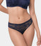 Enamor Soft Girl Floral Lace Panty for Women Low Waist, No Show, Lace Everyday Brief - SMP05 (Navy)