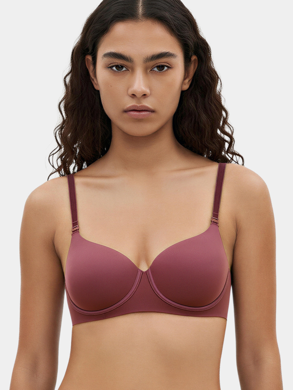 Enamor Innovations Ecolite, Smoother Perfect Lift Women's T-Shirt Bra - Crush Proof Cups, Padded, Wired, High Coverage - F057 (Toasted Mauve)