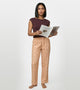 Enamor Mid Rise Full Length Adjustable drawstring Hangout Pant For Women - Relaxed Fit, Combed Cotton - E4A5 (Strip Floral Print)