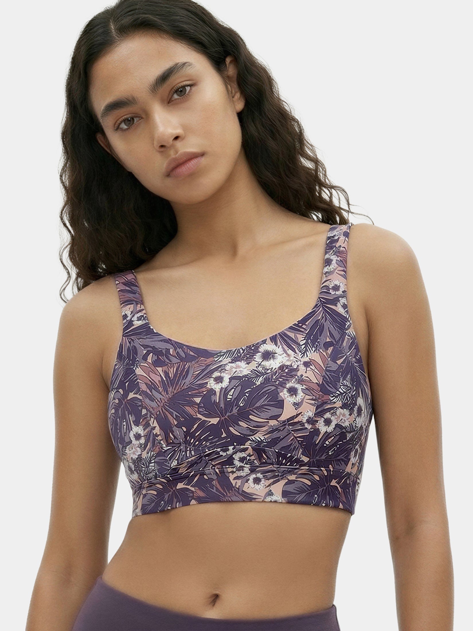 Enamor Innovations Fab-fresh Breathable cup, Women's High Impact Sports Bra - Convertible, Padded, Wirefree, Full Coverage - SB18 (Lilac Run)