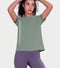 Enamor Short Sleeve Crew Neck Regular Length Basic Dry Fit Workout Crew T-Shirt for Women - Relaxed Fit, Quick Dry, Antimicrobial - A309 (Ice Green)