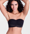 Enamor The Strapless Balconette T-Shirt Bra - Padded, Non-Wired, Medium Coverage - A129 (Jet Black)