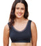 Enamor Innovations Flexifree, Plunge, Ultra Comfort Women's  Bralette - No-Pinch, No-Dig, 360 Degree Flex, Seamless Lift, Fixed cup, Padded, Wirefree, High Coverage  - F137 (Lisbon Blue)