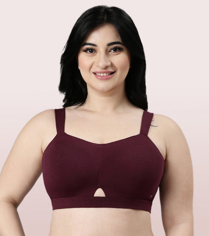 Enamor Cloud Soft Cotton Full Support Minimizer Bra | A064