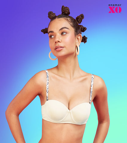 Enamor XO Toasted Almond Wired Padded Strapless Bra - Kimmie