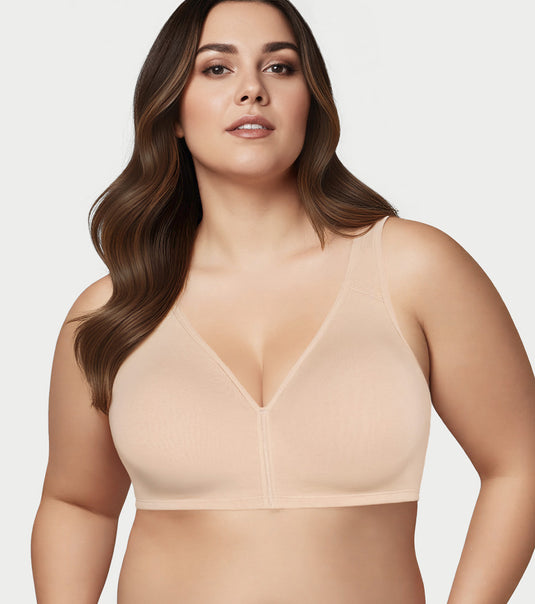 Enamor True Form Cotton Comfort Bra. Non-Padded, Wire-Free and Full Coverage - A124 (Pale Skin)