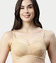 Enamor Innovations Eco-Melange Cotton, Women's Nursing Bra -  Sectioned Lift and Support, Non Padded, Wirefree, High Coverage - MT02 (Skin)