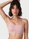 Enamor Innovations Antimicrobial, Cami Neck , Front Double Layer Women's Cotton Beginner's Bra - Pop-On Style, Non Padded, Wirefree, High Coverage - BB02 (Pearl)