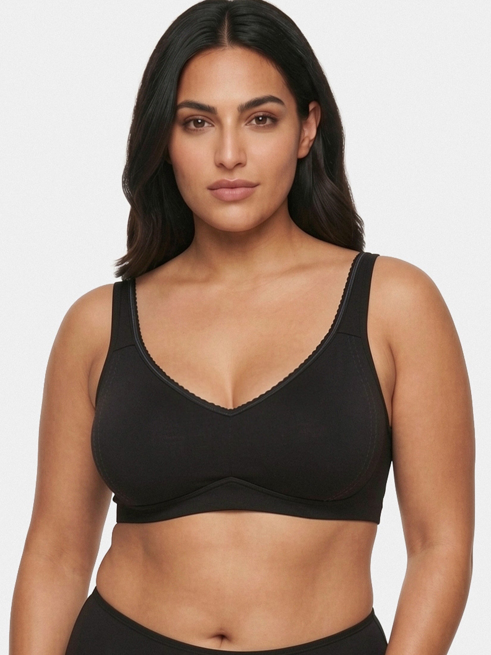 Enamor Bamboo Ultimate Side Shaper Lift High Coverage Bra – IB42, Youthful Lift, High Coverage, Anti-Rash Freshness, Everyday Comfort (Black )