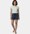 Enamor Drawstring Mid Thigh Length Mid Rise Basic Shorts - Relaxed Fit, Super Soft Cotton - E062 (Navy)