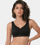 Enamor Innovations Invisi Encircle lift, Ultra smooth, Bonded, Slip-on, Women's T-Shirt Bra - Seamless, No-Pinch, No-Dig, Padded, Wirefree, High Coverage- IO01 (Black)