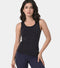 Enamor Sleeveless Scoop Neck Regular Length Tank Top For Women - Relaxed Fit, Soft and Breathable Cotton - E025 (Black)