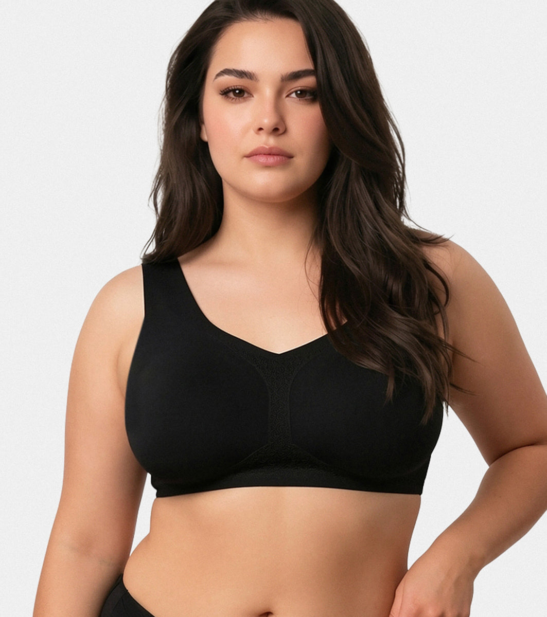 Enamor Innovations Invisi Super Shaper Ultra smooth, Bonded, Side shaper, Women's T-Shirt Bra - Seamless, No-Pinch, No-Dig, Wirefree, High Coverage- IO04(Available in Plus Sizes) (Black)
